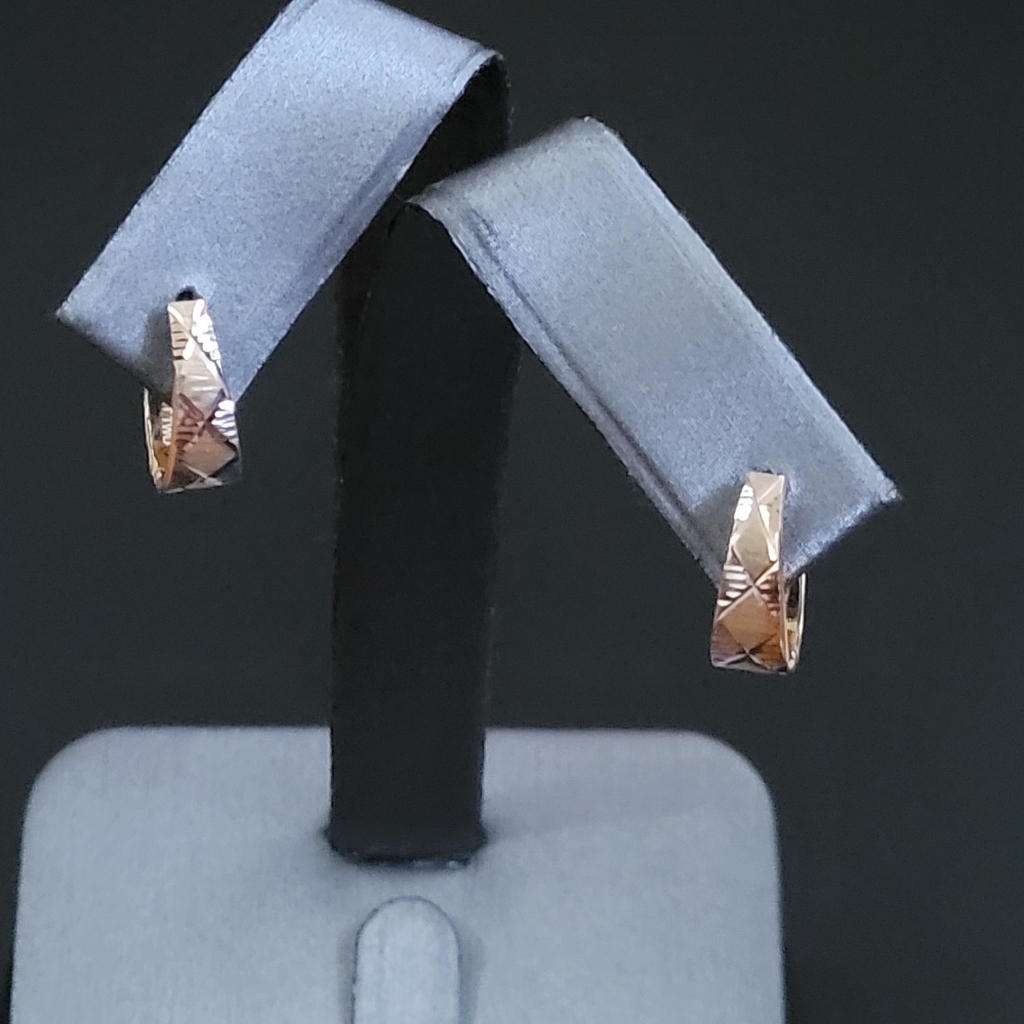 14k Gold Two Tone Earrings